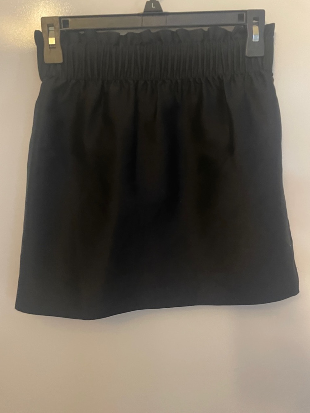 COS Black Elastic Waist Wool/Cotton  Mini Skirt Minimalist A-Line Size 4